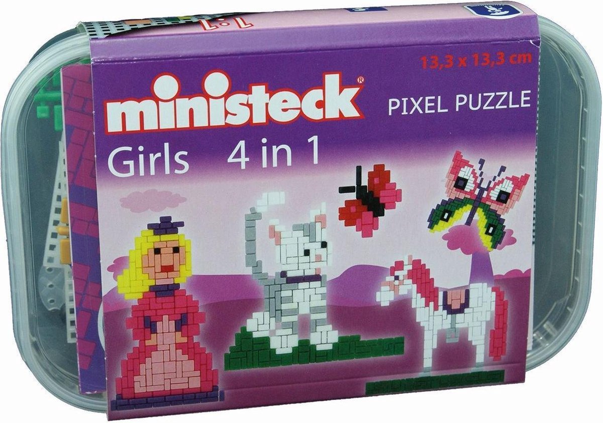 Ministeck: Meisjes 4 in 1 - ca. 510 delen