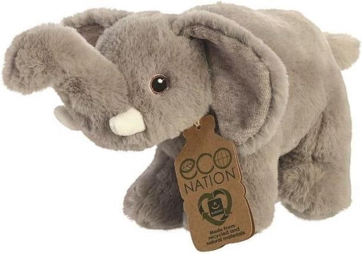 Aurora Knuffelolifant Eco Nation 26 Cm Pluche Grijs