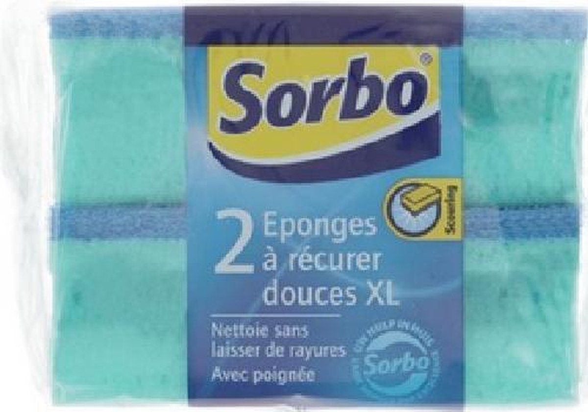 Sorbo Schuurspons - Maat XL - 12 stuks (6x2) - Multipack - Krasvrij