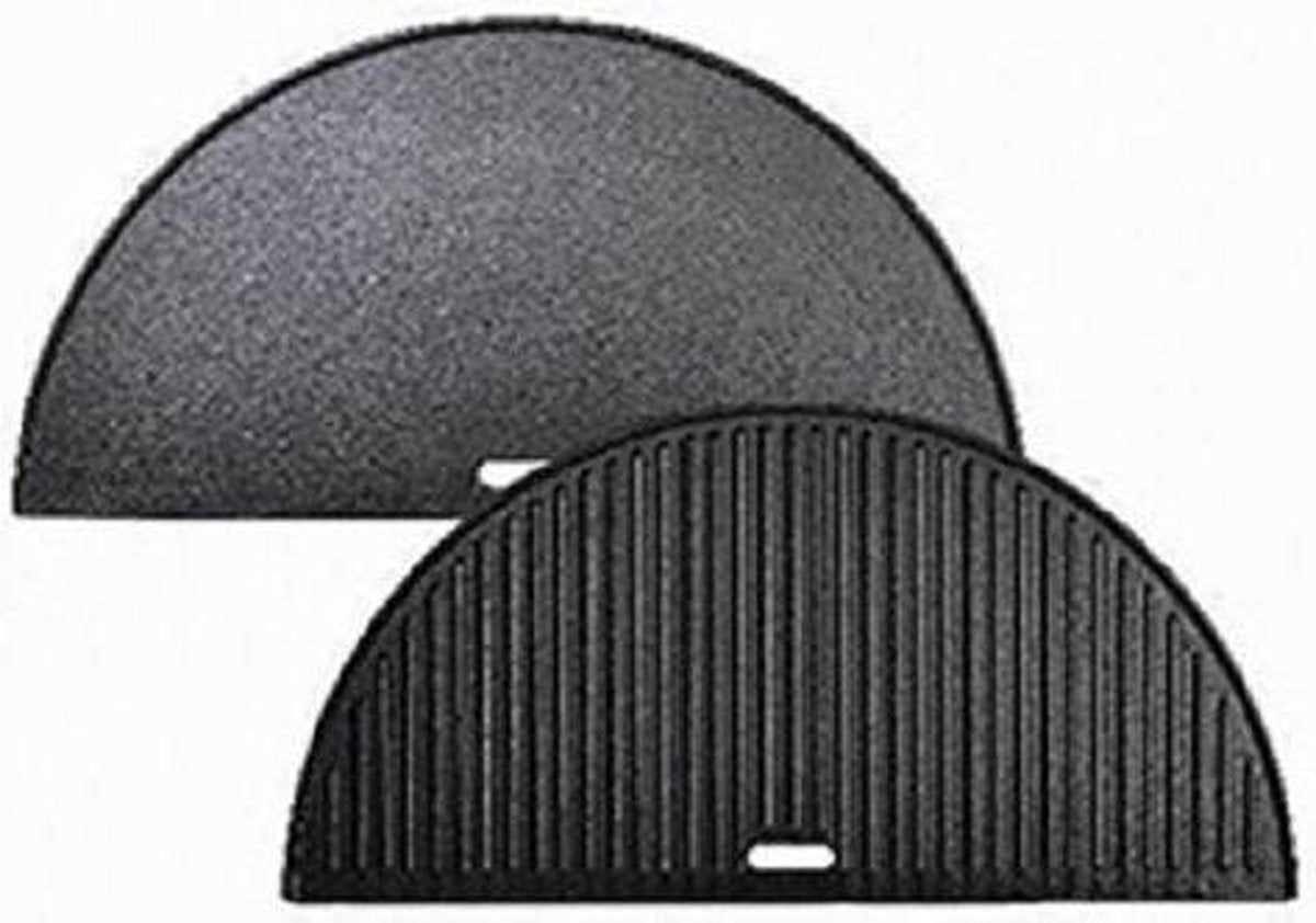 4cookz® Grillplaten Gietijzer - 2 universele Halve BBQ roosters 47 cm