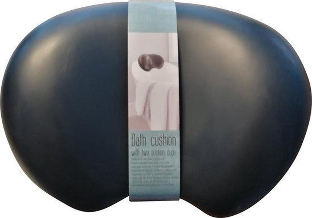 Luxe badkussen met zuignappen - Zwart -antislip- nekkussen-ondersteunt nek- comfortabel- ideaal cadeau
