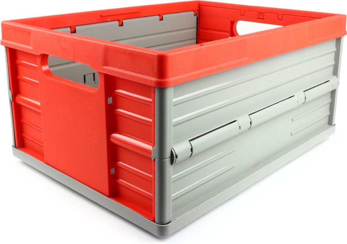 Vouwkrat 32 L rood-grijs