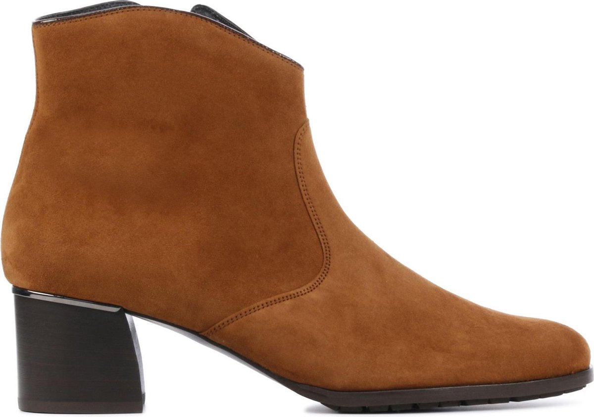 Hassia Vrouwen Suède  Enkellaarsjes / Laarzen / Damesschoenen 306952 - Cognac - maat 42