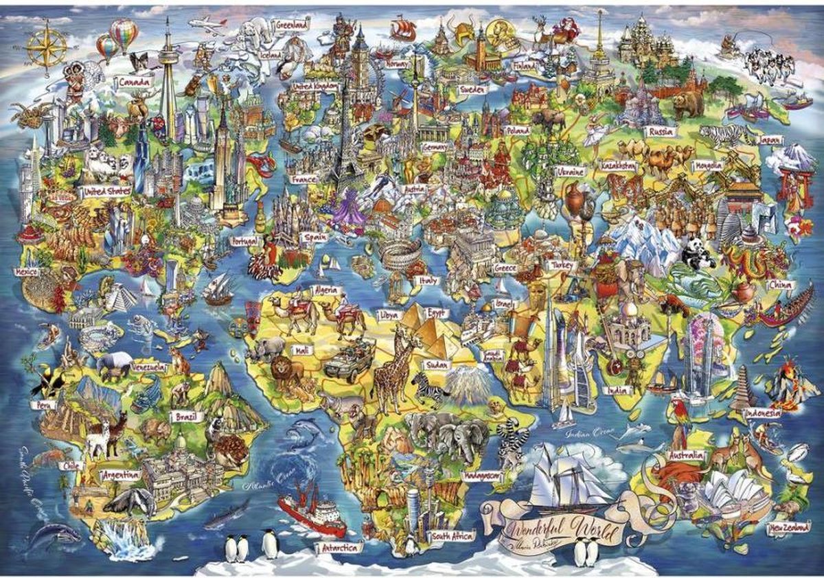 Gibson puzzel Wonderful World 2000 stukjes