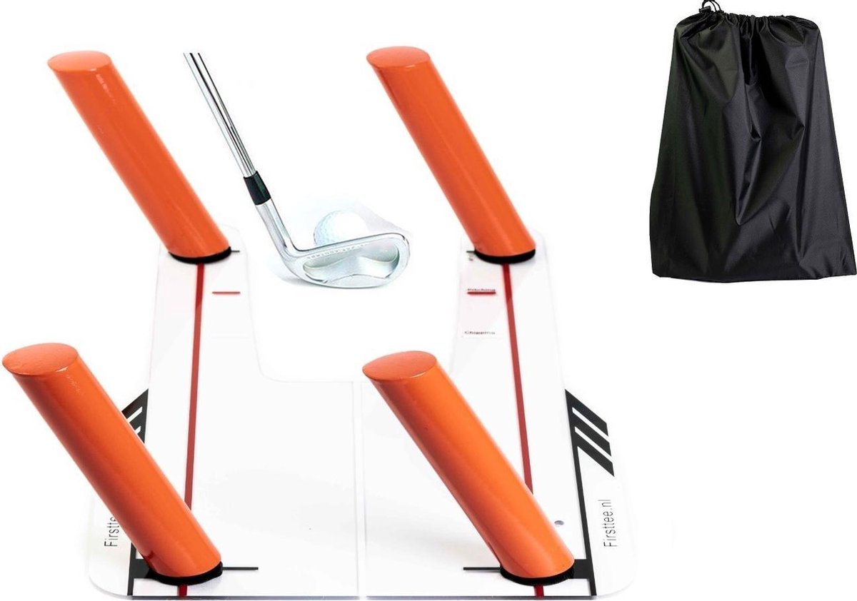 Firsttee PREMIUM Speed Trap - HANDICAP verbeteren. BEWEZEN dat het werkt - Swing - Golf accessoires - Cadeau - Golfballen - Training - Sport - Trolley - Net - Mat - Golfset - Trainingsmaterialen - Golftrainingsmateriaal - Swing - Trainer - Golfballen