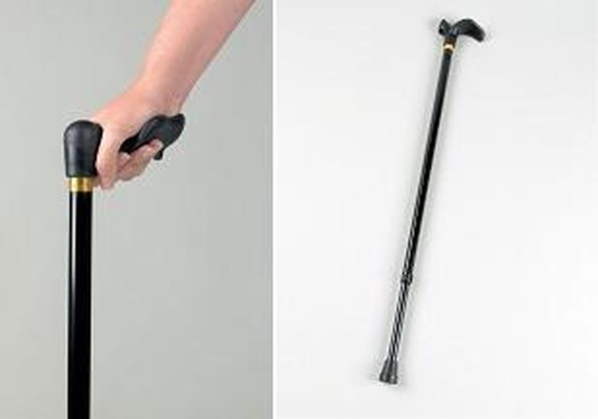 Wandelstok met anatomisch handvat - niet plooibaar voor rechtshandigen