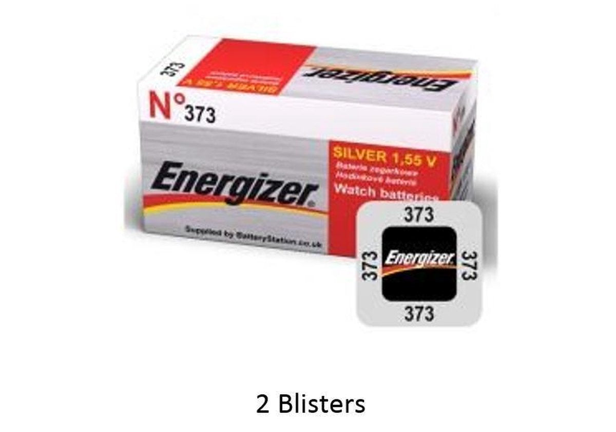 2 stuks (2 blisters a 1 stuk) Energizer 373 LD Knoopcel batterij Zilver-oxide (S) 1