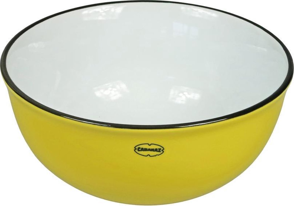 Cabanaz Retro Ontbijt Kom emaille geïnspireerd Sunny Yellow