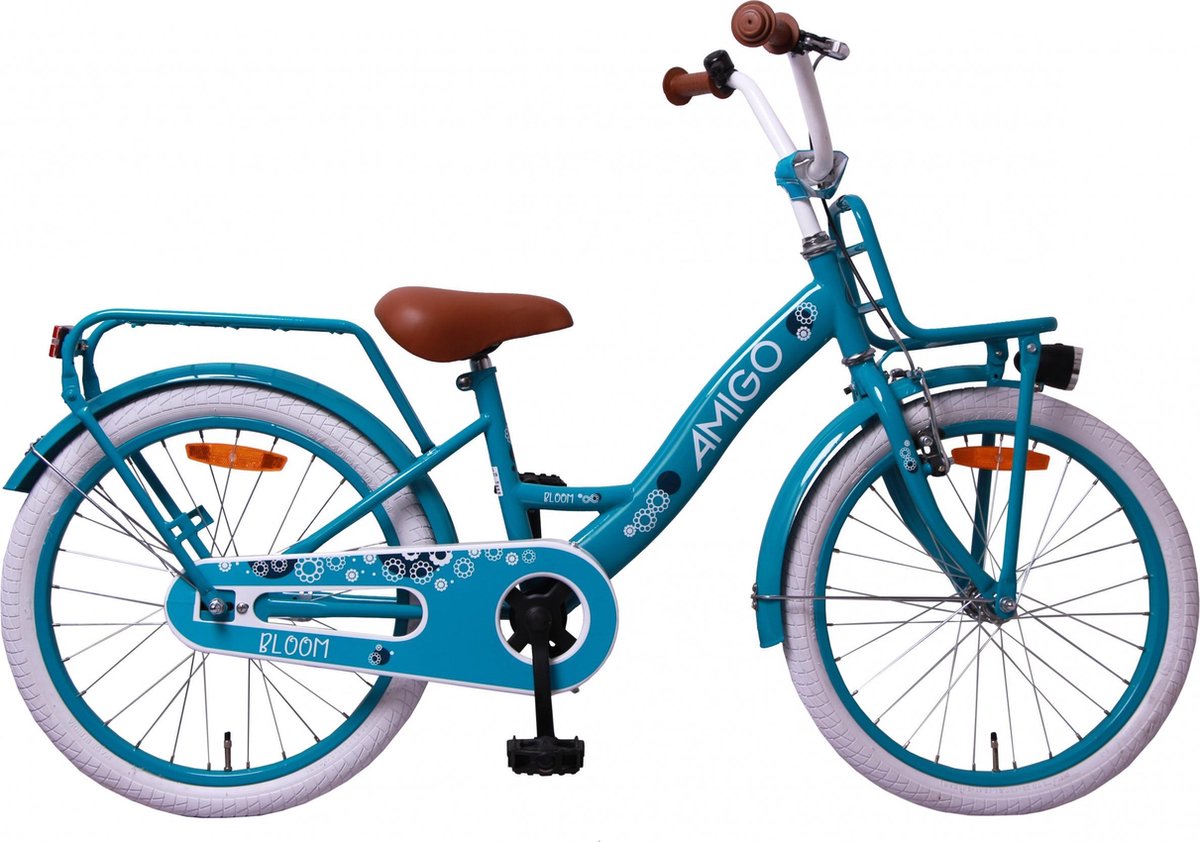Amigo Bloom - Kinderfiets 20 inch - Meisjes - Turquoise