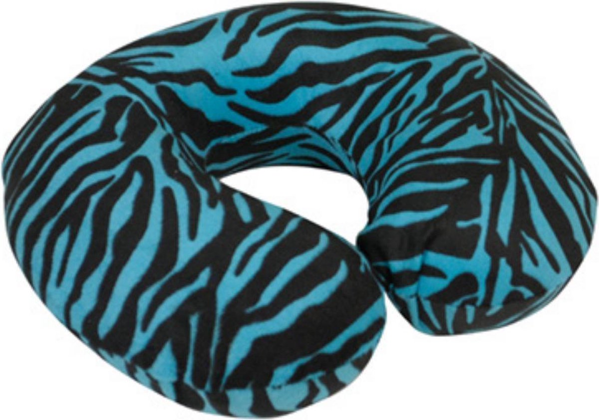 Aidapt nekkussen reiskussen - memoryfoam blauwe tijger print