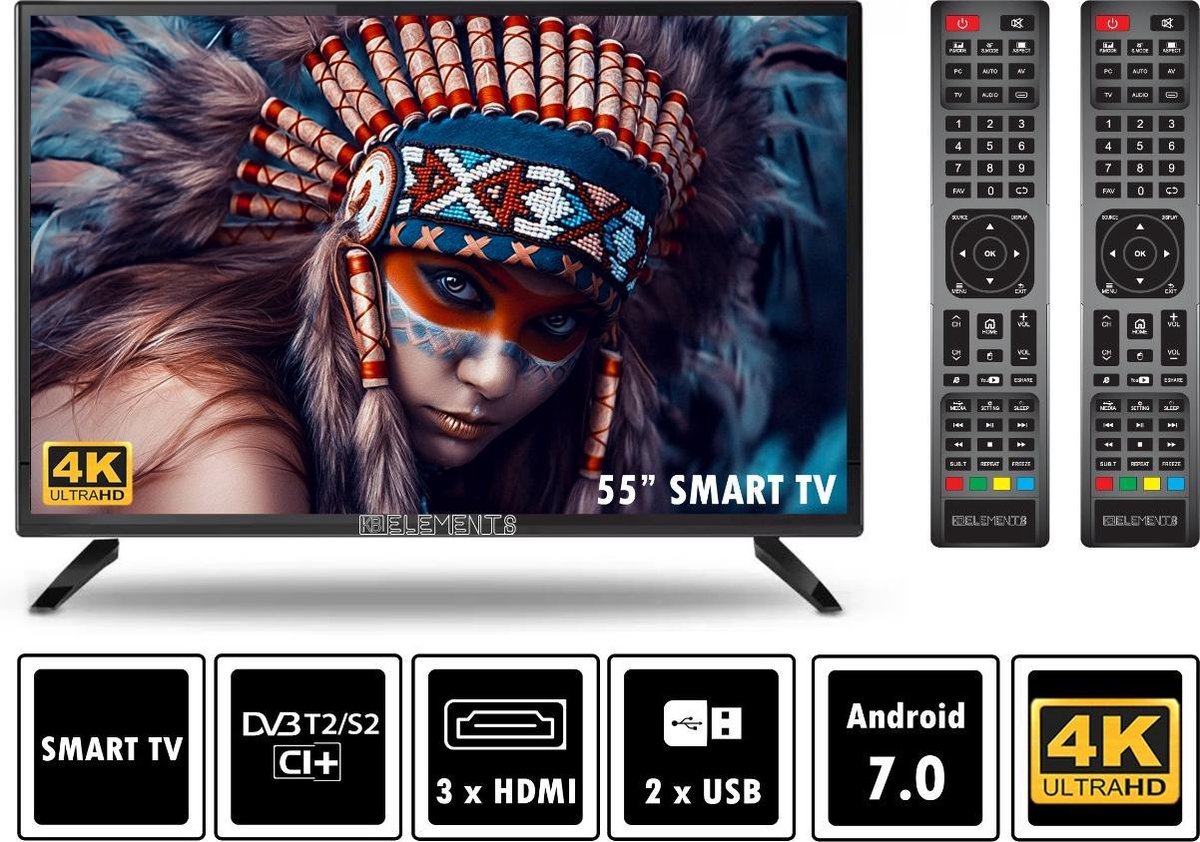Elements Android Smart Tv 55" 4K