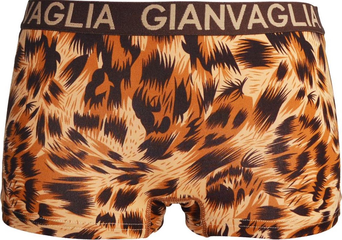 Dames boxershorts 3 pack Gianvaglia panterprint bruin L