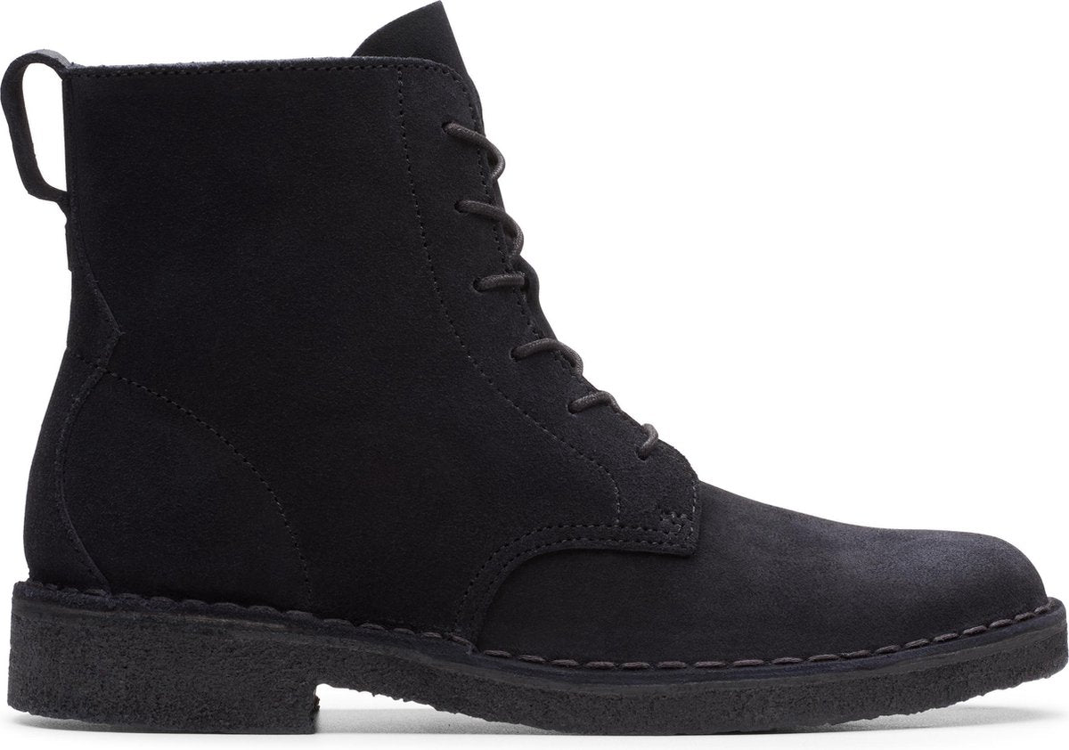 Clarks Desert Mali Dames Veterboot - Black Suede - Maat 36