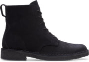 Clarks Desert Mali Dames Veterboot - Black Suede - Maat 36