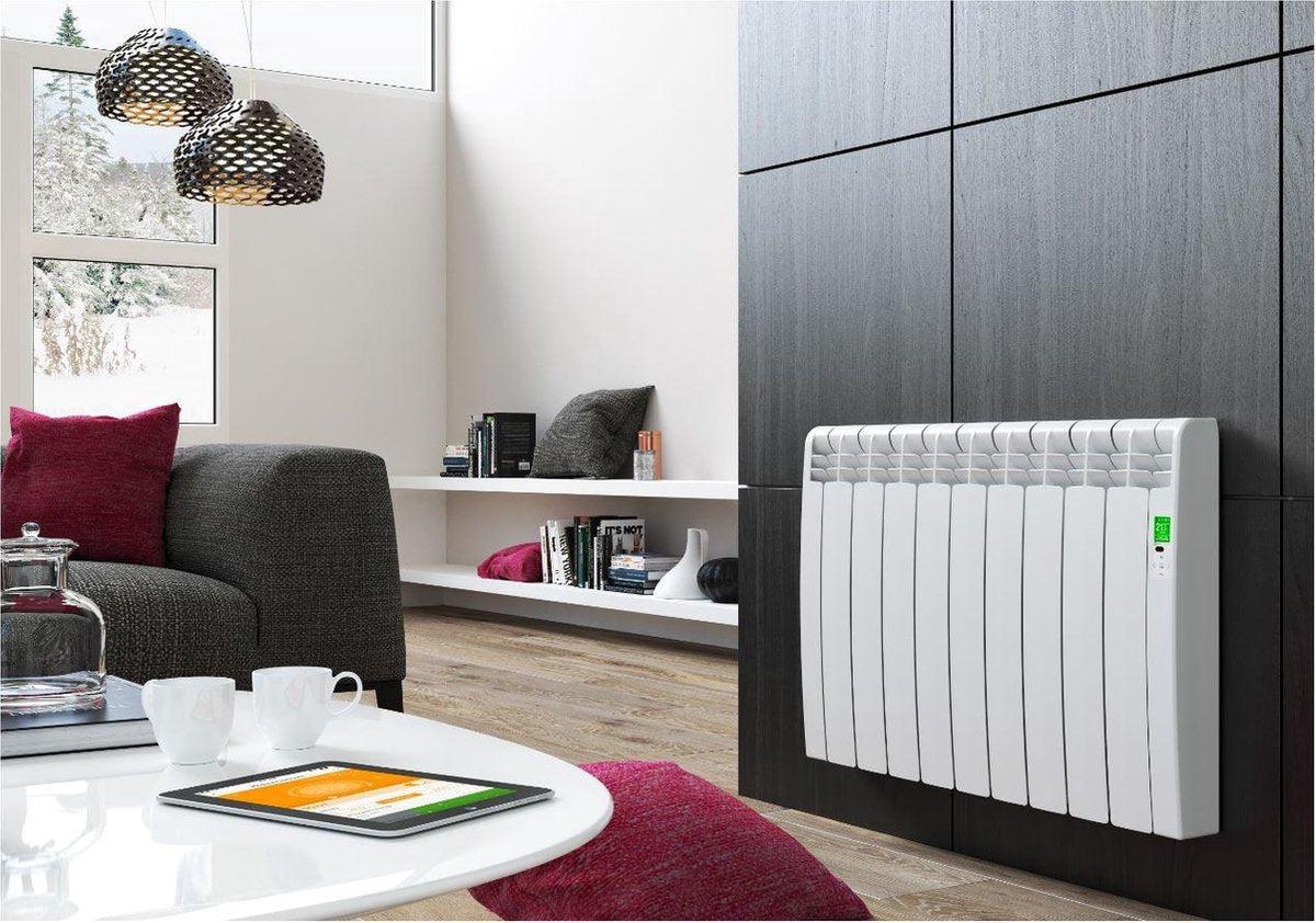 Elektrische Radiator Wifi Wit (RAL 9016) - Smartcontrol via app - Energiebesparende functies - Laag verbruik - Realtime consumptie - 15 elementen - 1600 W - Zuinigste Radiator