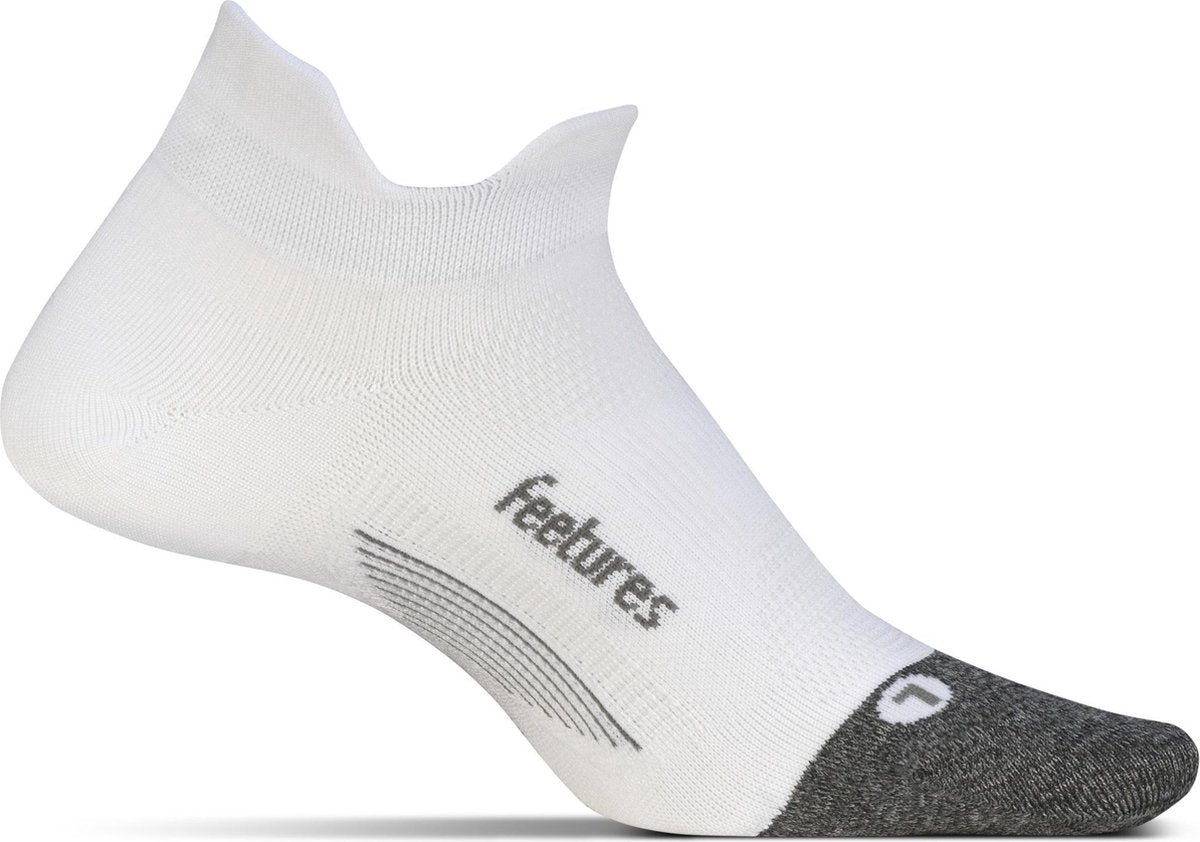 Feetures Elite Light Cushion No Show Tab - Wit - Hardloopsokken - Sportsokken - Small - 34/37