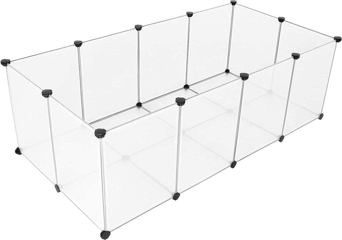 Nancy's Dierenren - Konijnenren - Knaagdierenren - Transparant - 143 x 73 x 46 cm