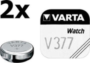 2 Stuks - Varta V377 27mAh 1.55V knoopcel batterij