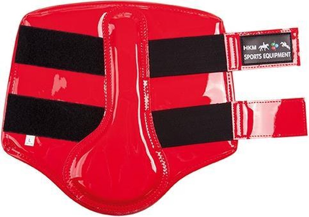 HKM Beenbeschermers -imitatielakleer- rood XL