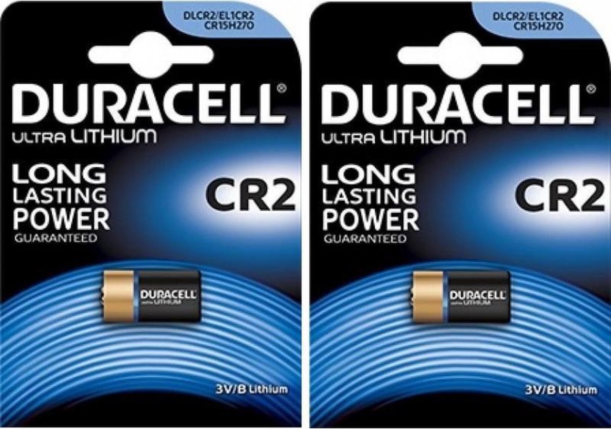 2 Stuks - Duracell CR2 EL1CR2 RLCR2 DR2R 3V Lithium batterij