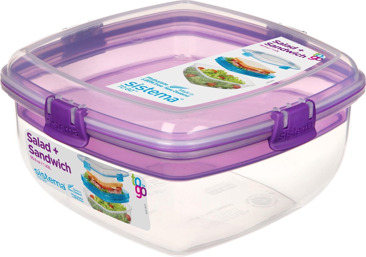 Sistema To Go Salad & Sandwich - Paars