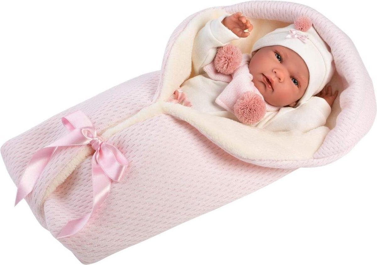 Llorens fullbody babypop Nica meisje 40 cm met deken en speen