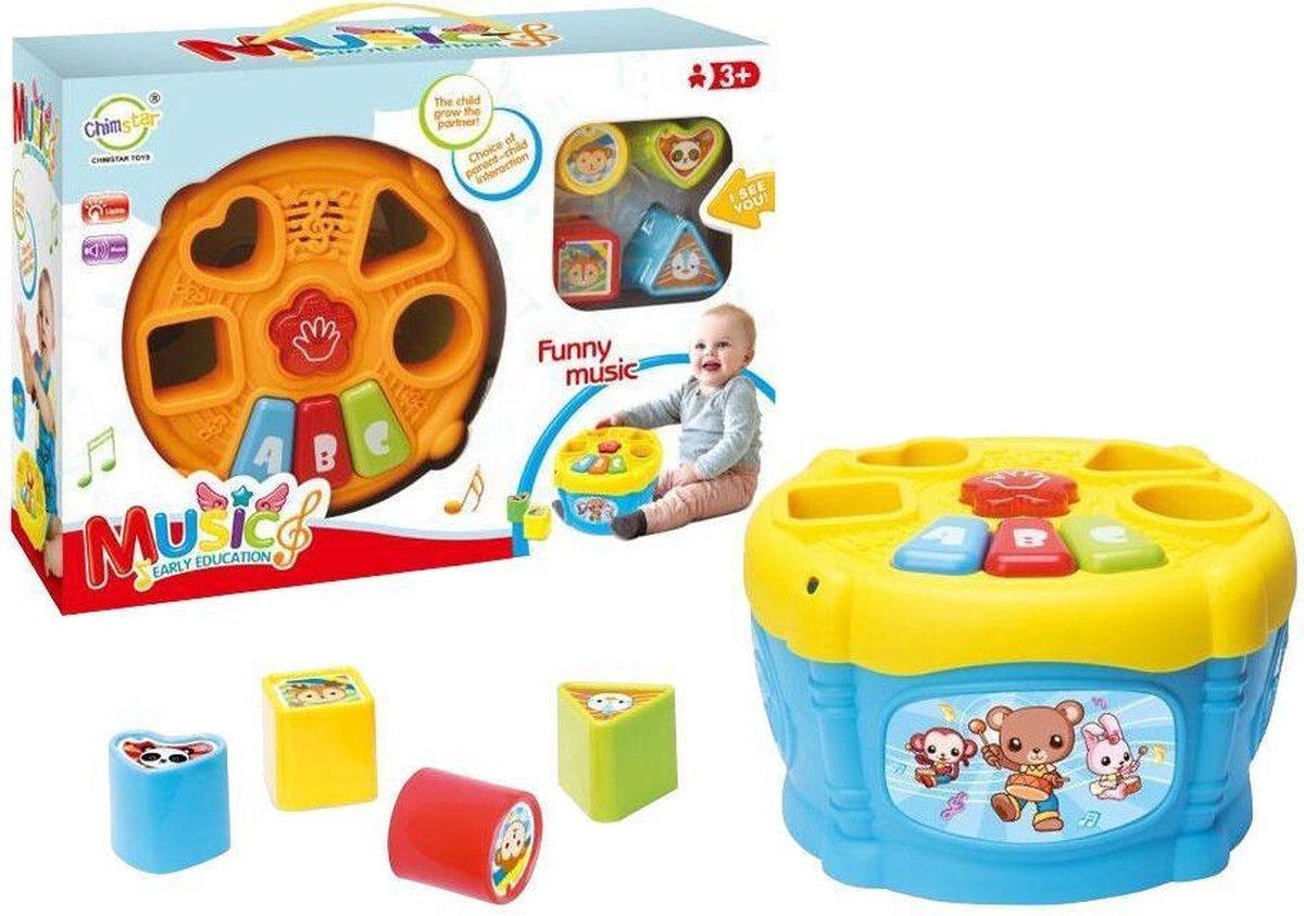 2 in 1 Muziekdrum en vormenstoof