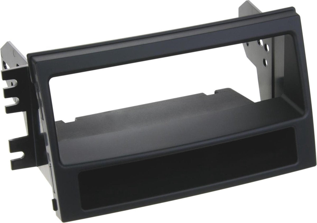 1-DIN Paneel met aflegbakje. Kia Soul 2008-2011 Kleur: Zwart