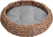 RelaxPets - Pets Collection - Honden & Katten Mand - Riet - Rond - Inclusief Kussen - 43x15cm