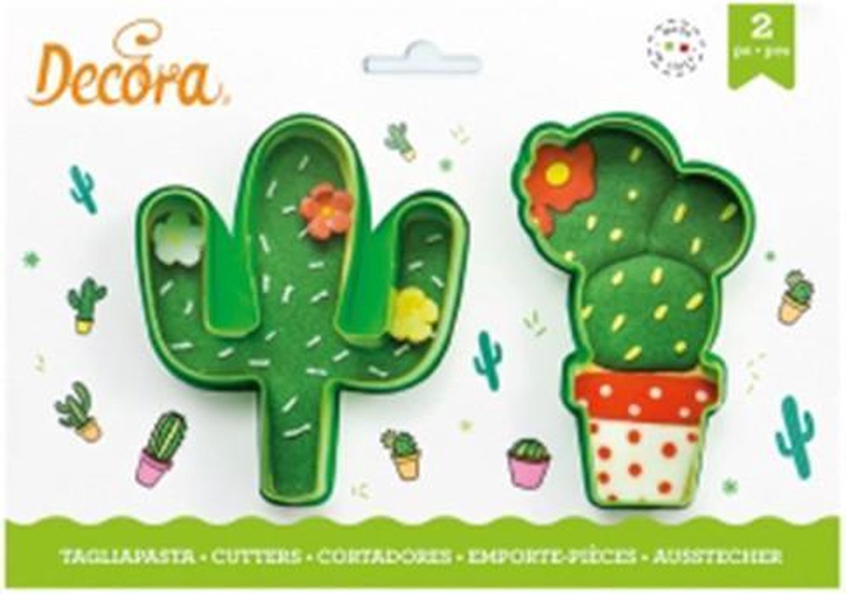 Decora Koekjes Uitsteker Set Cactussen -2st-