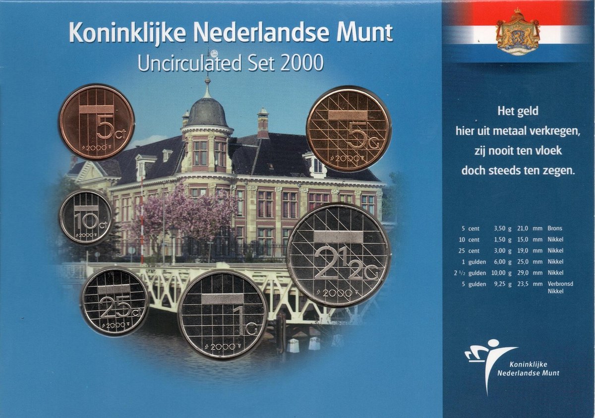 Nederland Jaarset Munten 2000 UNC - Muntgebouw