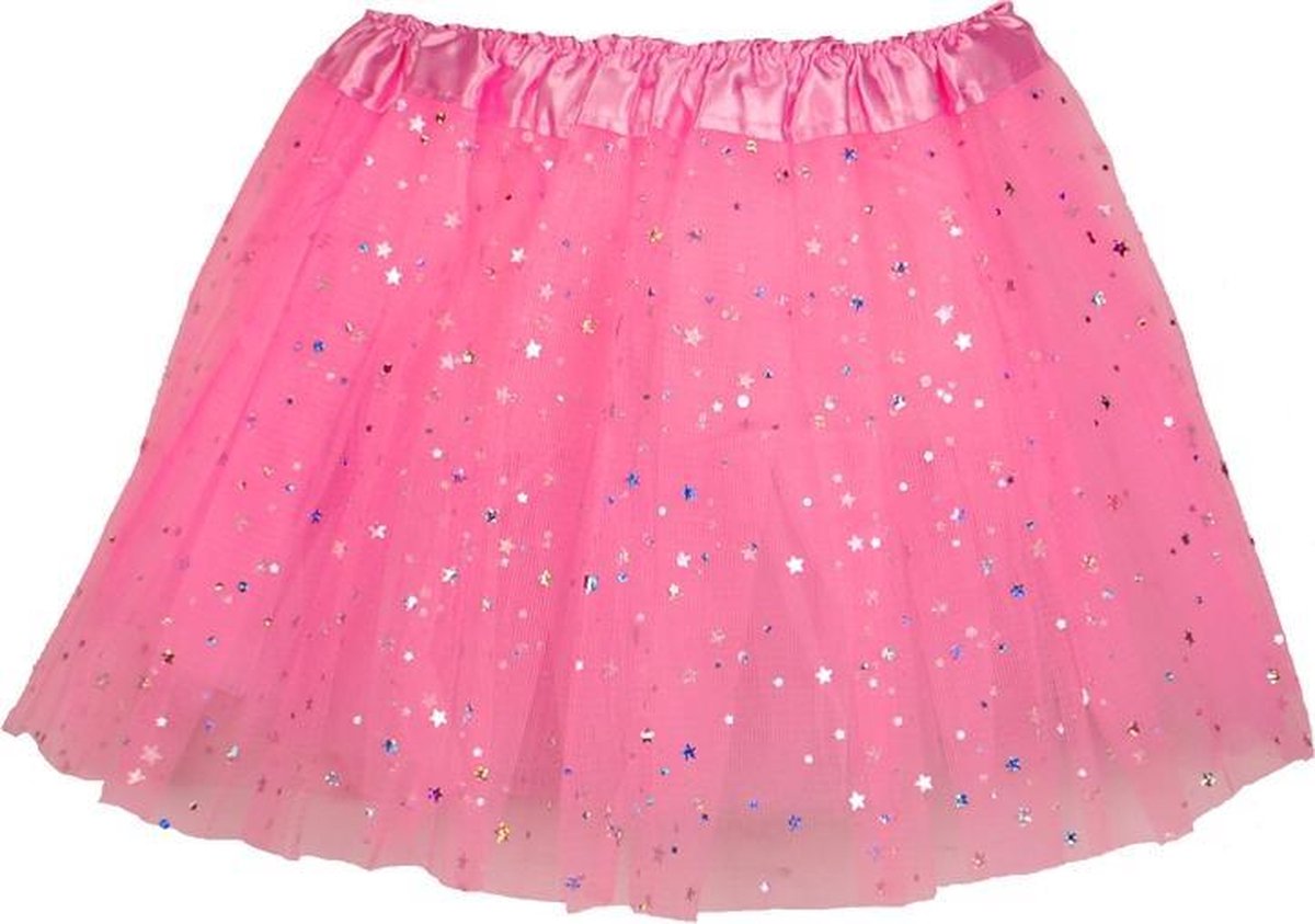 Tutu voor kinderen roze met glitters