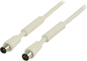 120 dB Coaxkabel Coax Male (IEC) - Coax Female (IEC) 1.00 m Wit