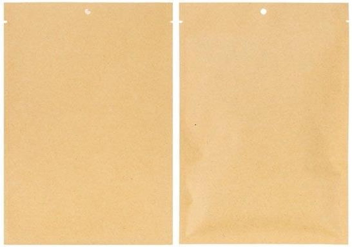 Vlakke Zakken Kraft/Plastic 137x185mm - 100 st