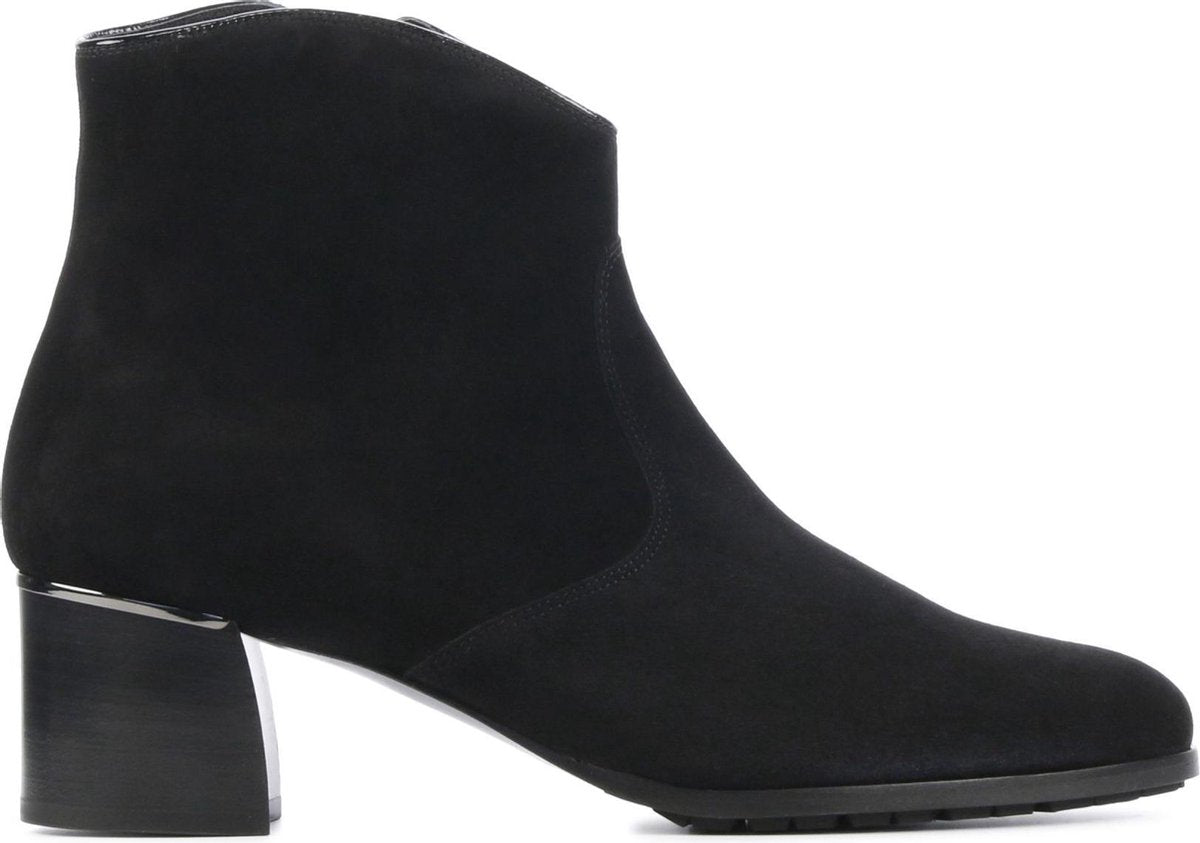 Hassia Vrouwen Suède  Enkellaarsjes / Laarzen / Damesschoenen 306952 - Zwart - maat 37.5
