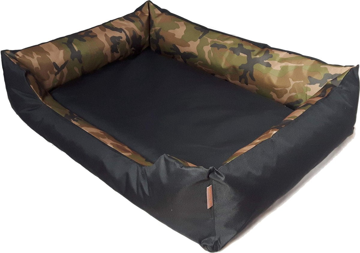 Hondenmand Cordura XXL – Zwart + Camo - 100 x 75 x 23 cm
