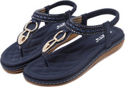 Sandalen - Dames - Somme Bohemian - Met Zacht Voetbed - Blauw  - Maat 37