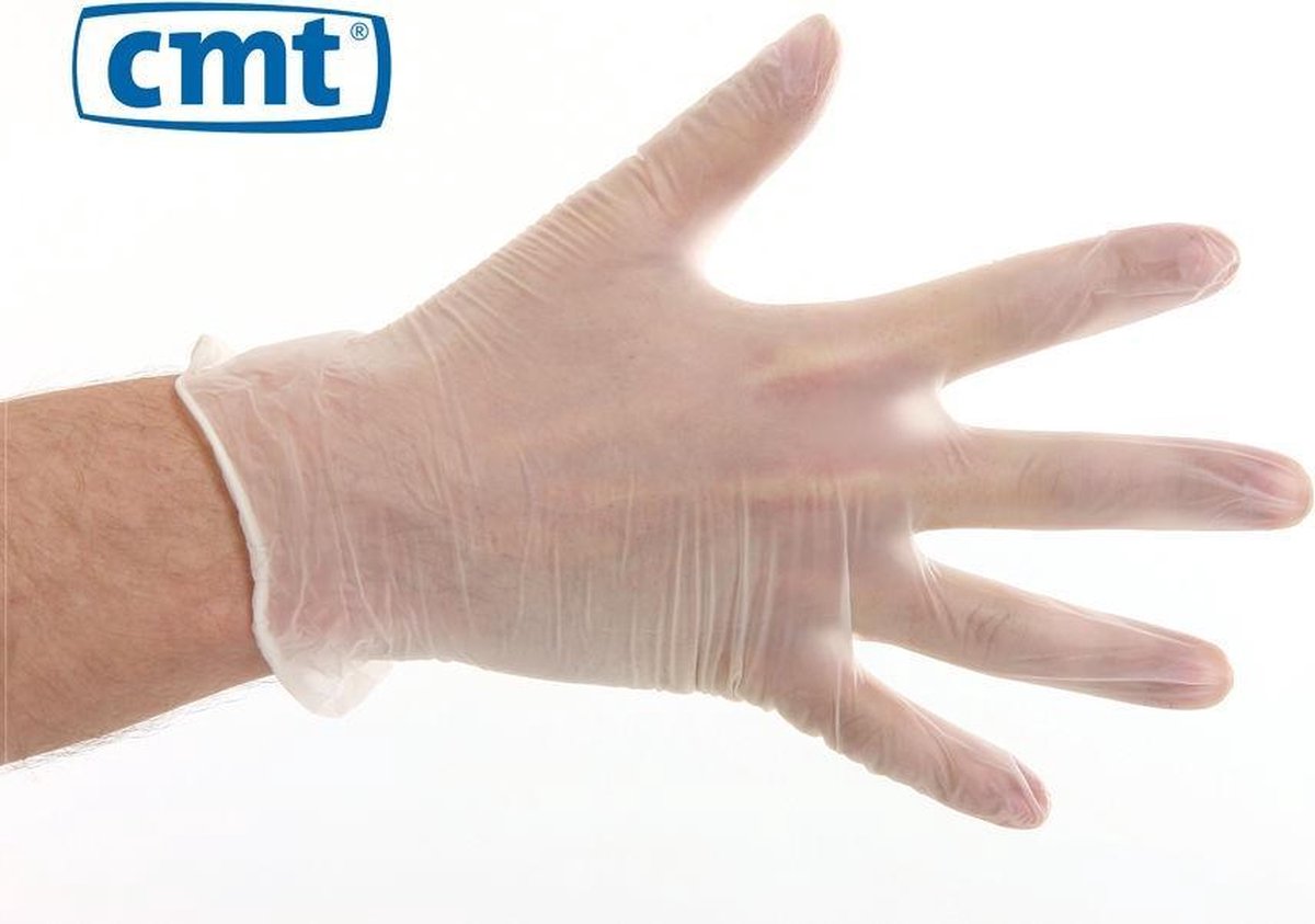 CMT Werkhandschoenen  soft vinyl naturel  handschoenen - poedervrij