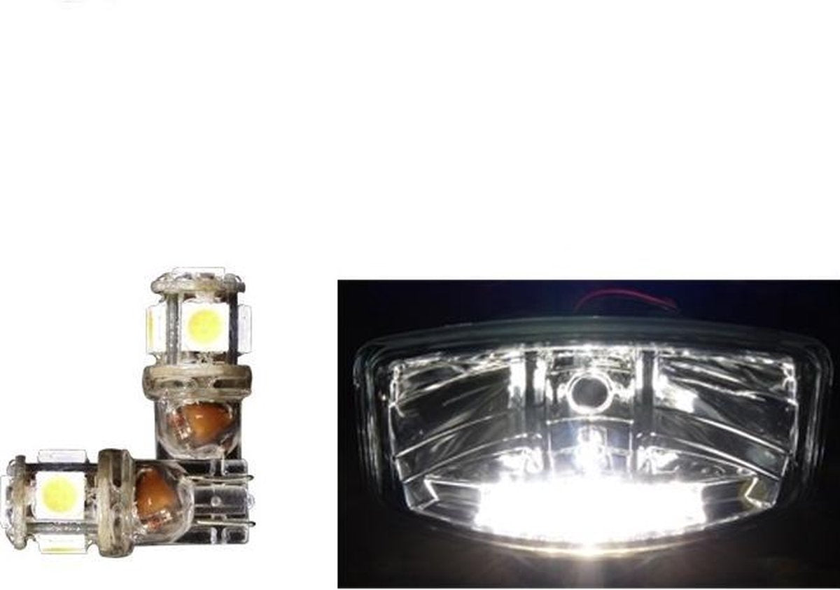 T10 W5W LED lamp wit 12V - 24 V (2 stuks)