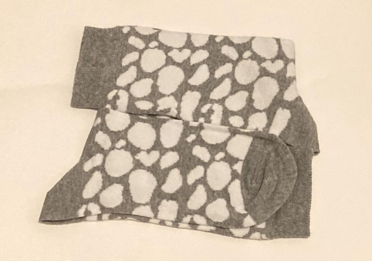 Q-Tex damessokken - damessok - Grijs-Wit - Maat 35-38