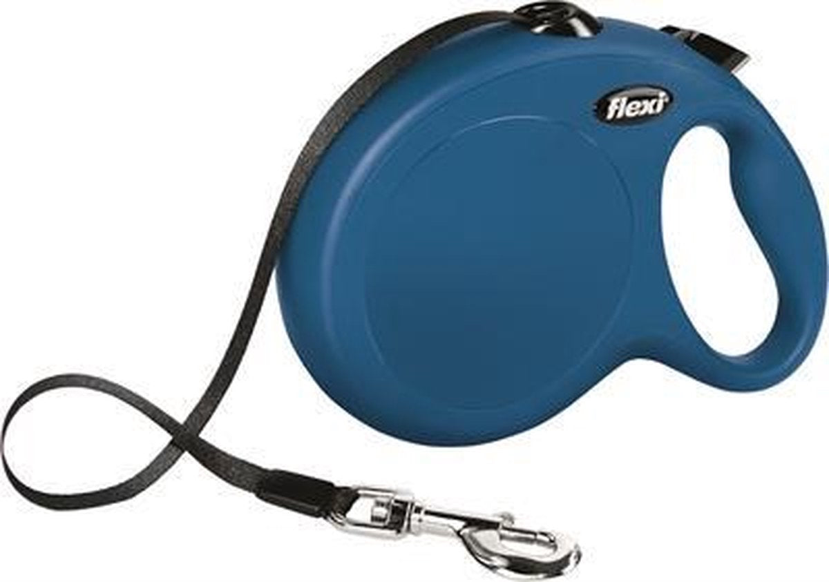 Flexi rollijn new classic tape blauw - l 8 mtr - 1 stuks