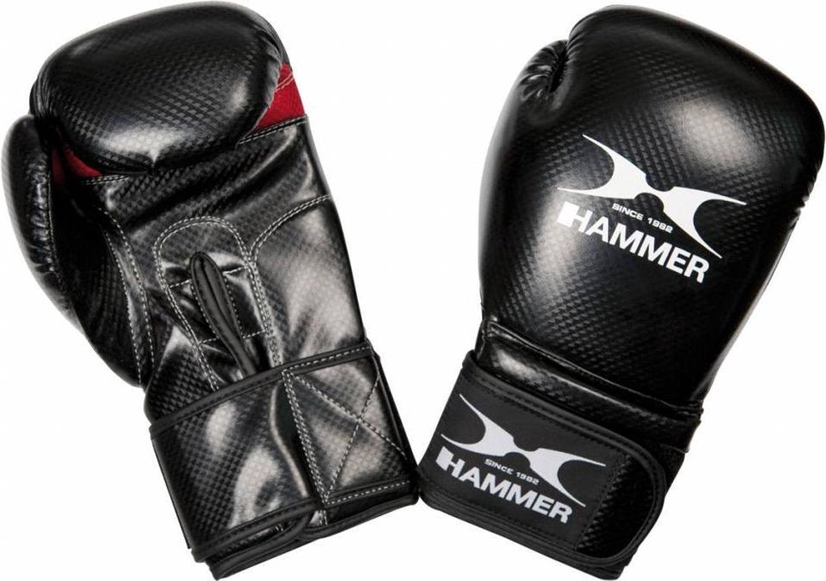 Hammer Boxing Gloves X-Shock Bokshandschoenen - Unisex - zwart/rood Maat 12 Oz/ 340