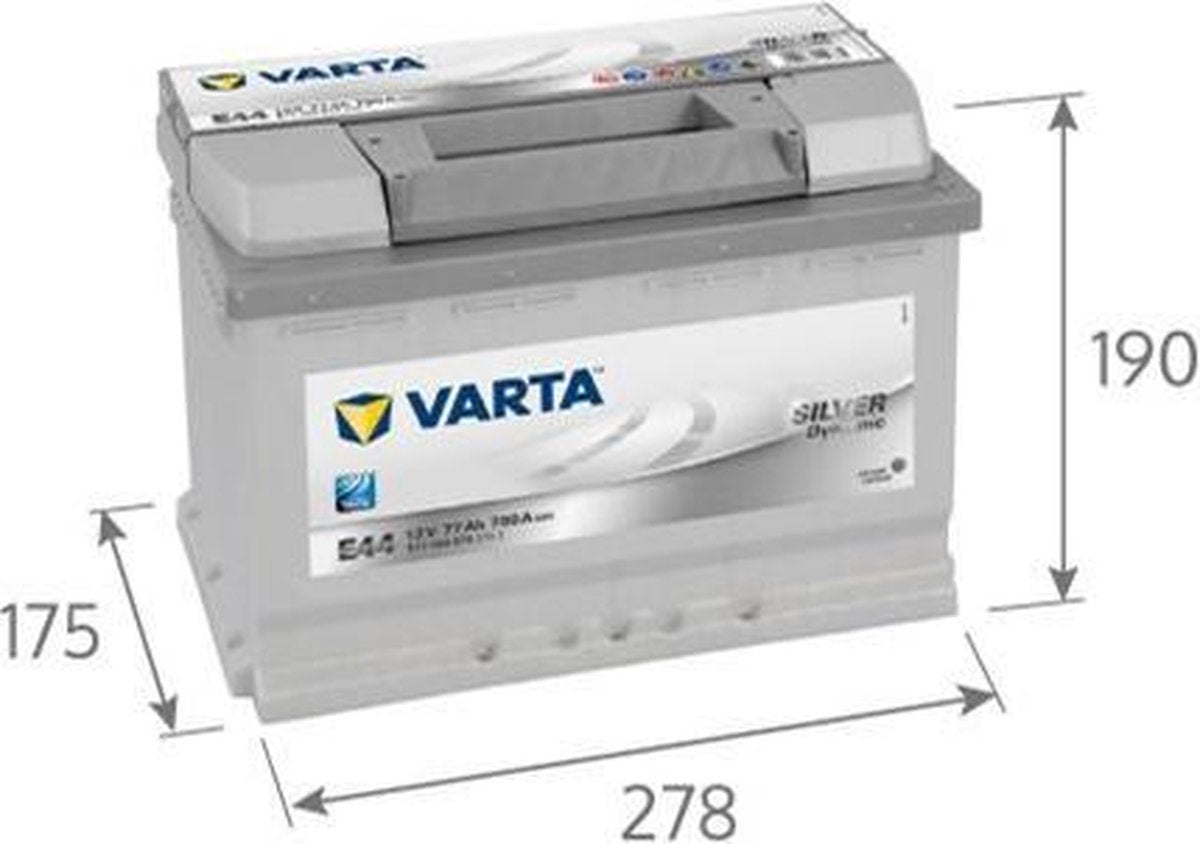 Varta Silver Dynamic E44 accu 12V 77Ah(20h)