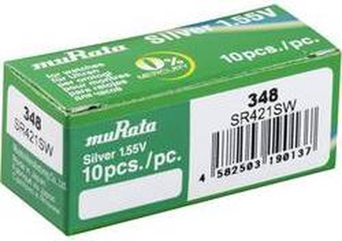 Murata SR421SW-PBWW Button cell 348 Silver oxide 12.5 mAh 1.55 V 2 stuks