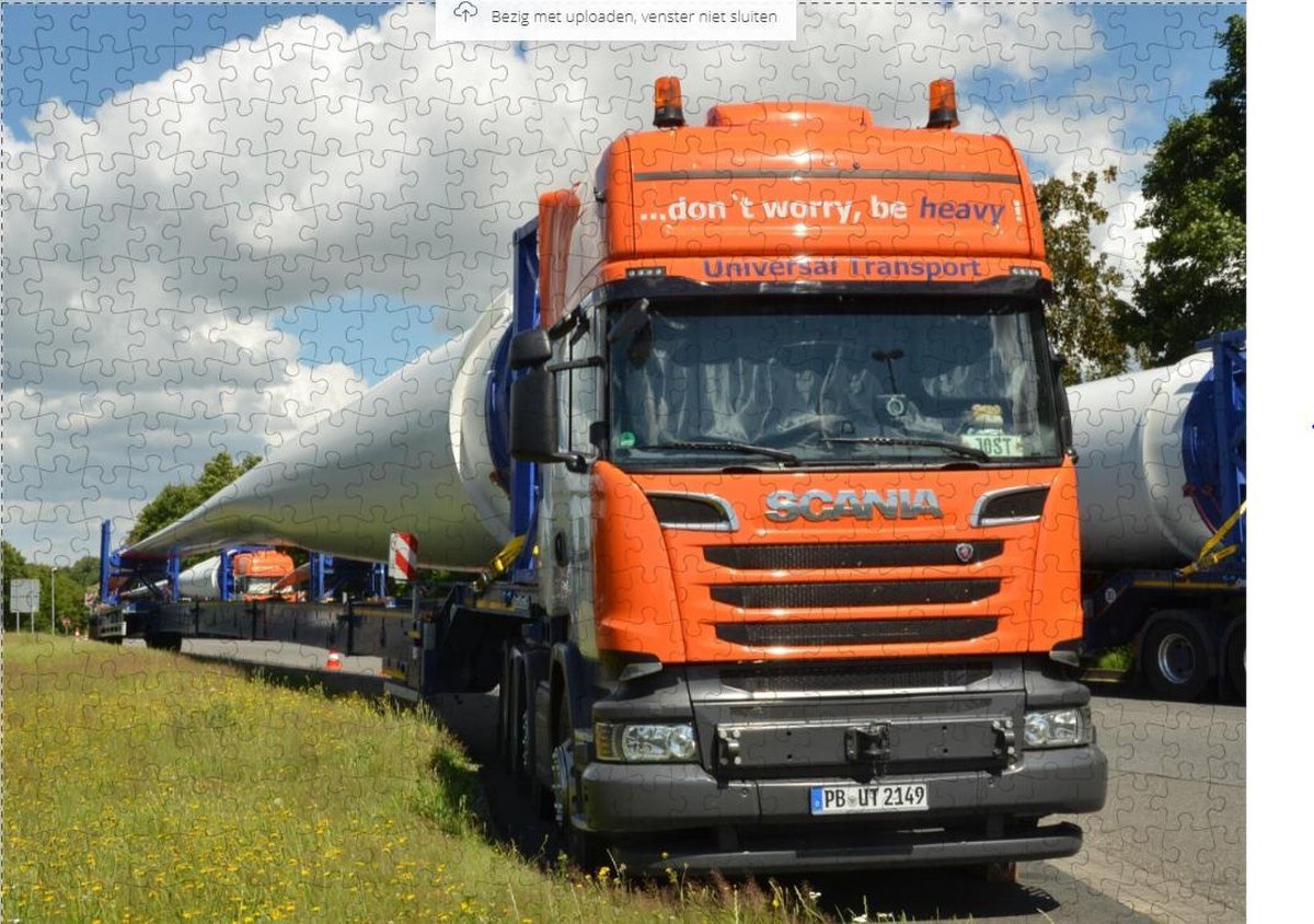 Transport op Vrachtwagen - Scania -  Puzzel 500 stukjes