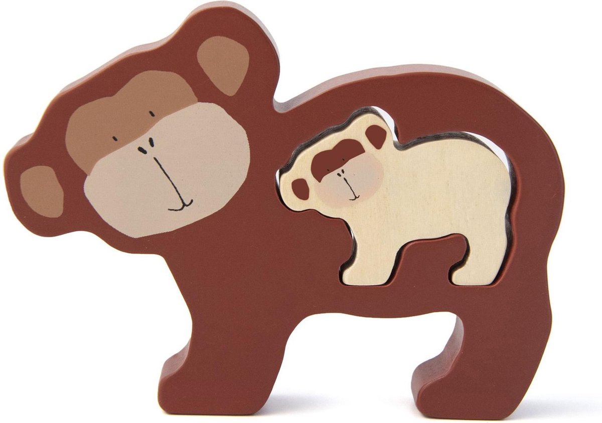 Trixie houten babypuzzel | Mr. Monkey | Baby puzzle | Speelgoed