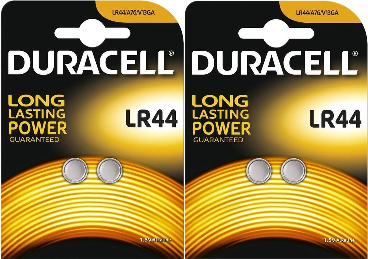Duracell LR44 AG13 Knoopcel Batterij - 2 x 2 blister
