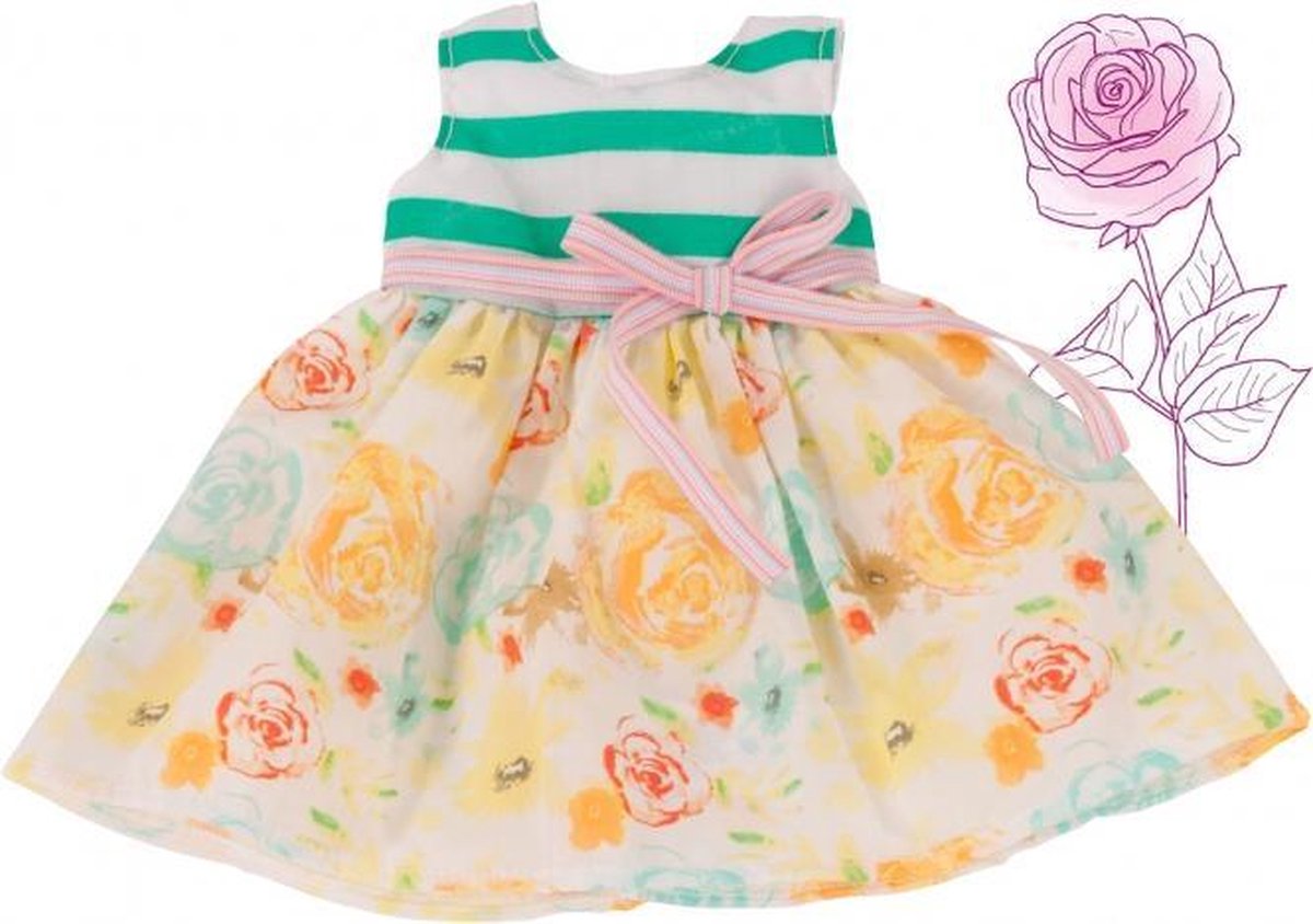 Götz poppenkleding zomerjurk pastel voor poppen van 45-50cm
