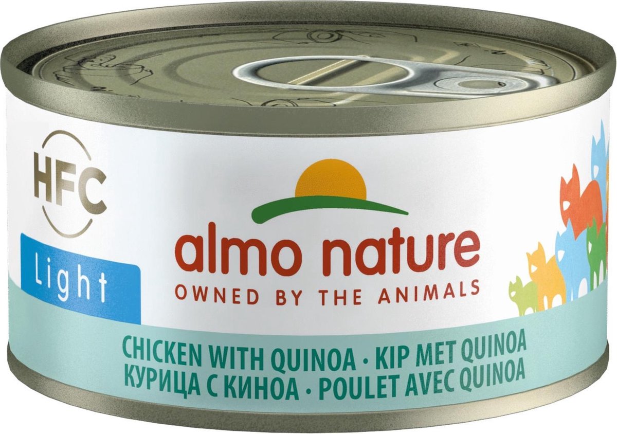 Almo Nature Hfc Cat Light Blik 70 g - Kattenvoer - Kip&Quinoa