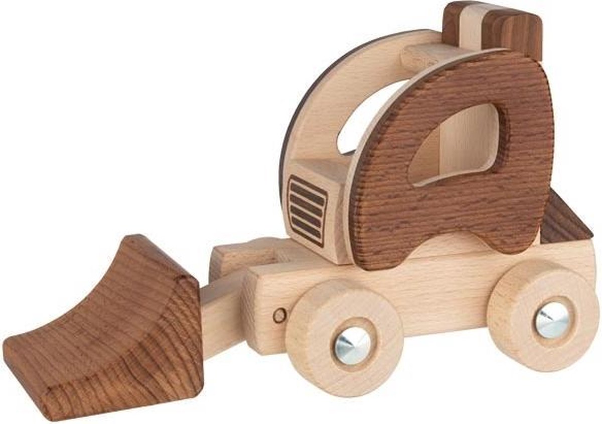 Goki Houten Wiellader 22 Cm Bruin